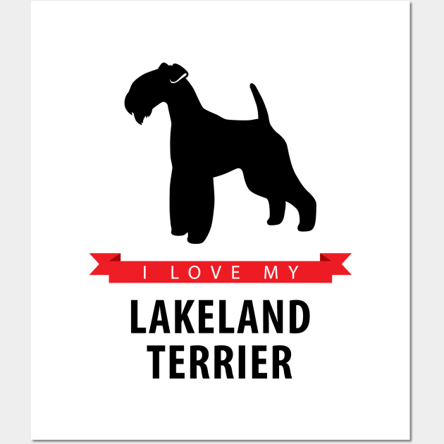 I Love My Lakeland Terrier Wall Art by millersye